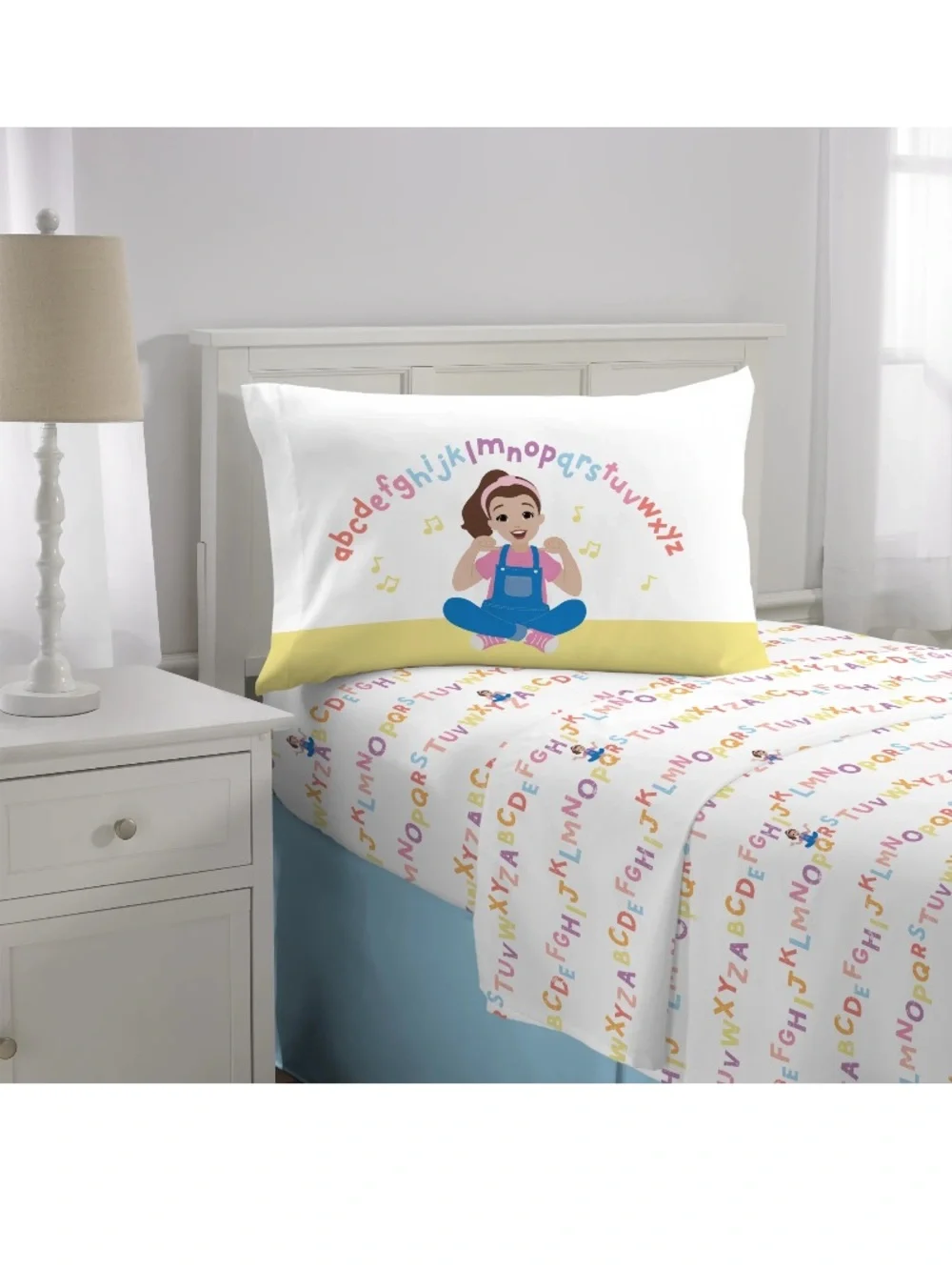 Ms. Rachel Kids Toddler Pillow and Bedding Sheet Set, Twin